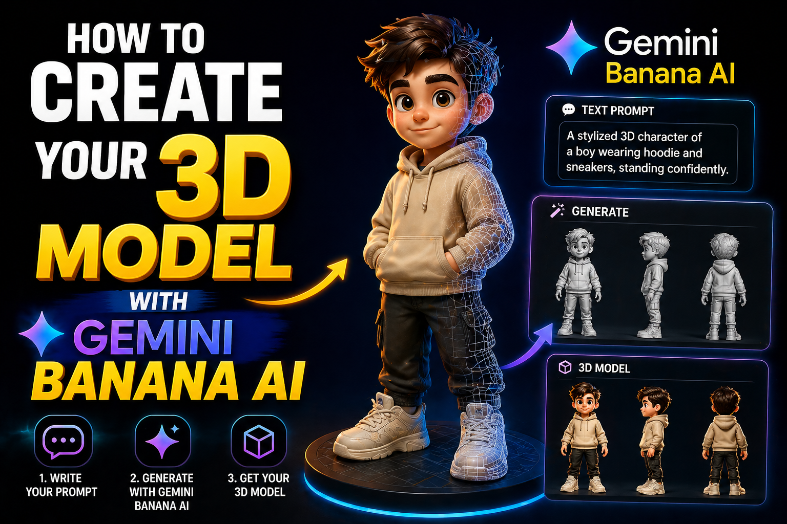 3d model with gemini banana ai